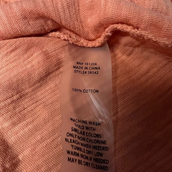 SOFT SURROUNDINGS WOMENS CHALKY ORANGE LONG SLEEVE CASUAL TOP SIZE LARGE - Picture 5 of 8